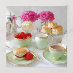 Afternoon Tea Customizable Square Invitation