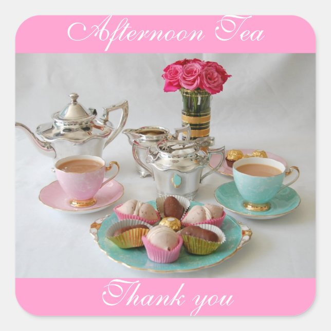 Afternoon Tea Favour or Shop Stickers (Front)