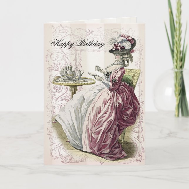 Afternoon Tea, Happy Birthday, Card (Front)