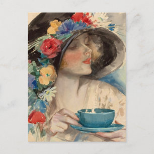 Afternoon Tea - Harrison Fisher Postcard