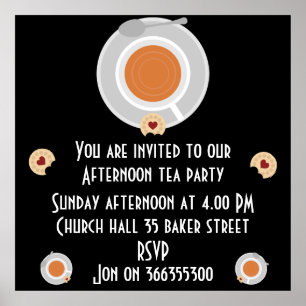 Afternoon Tea Invitation Poster