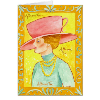 Afternoon Tea Lady Note Card