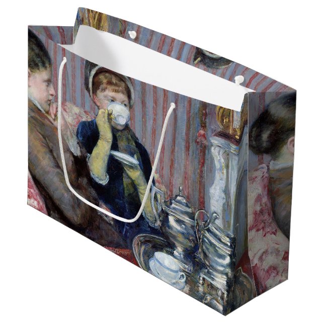 Afternoon Tea, Mary Cassatt Large Gift Bag (Front Angled)