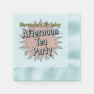 Afternoon tea party fifties style retro vibes napkin