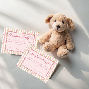Afternoon tea party grandmillenial baby shower enclosure card