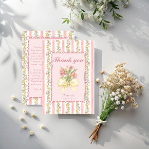 Afternoon tea party grandmillenial baby shower thank you card