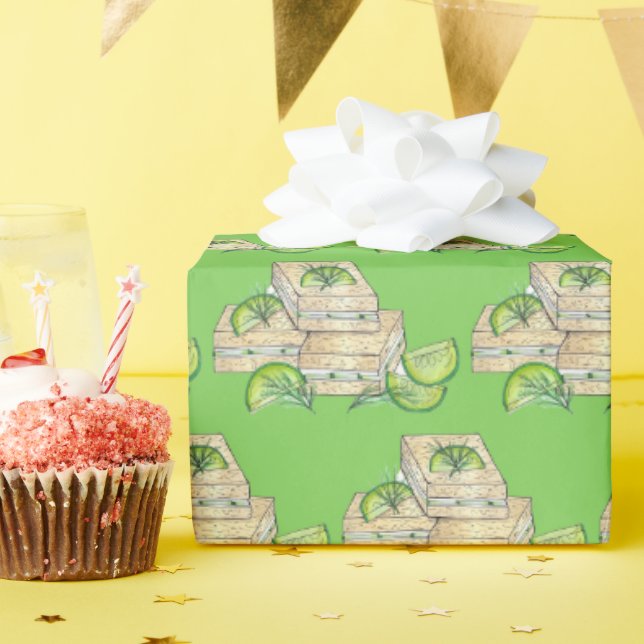 Afternoon Tea Party Shower Cucumber Sandwiches Wrapping Paper (Birthday Party)