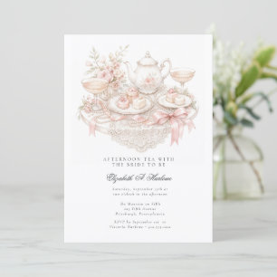 Afternoon Tea with the Bride to Be Bridal Shower Invitation