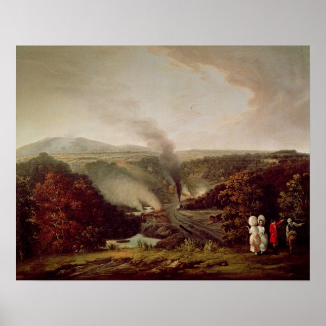 Afternoon view of Coalbrookdale, 1777 Poster (Front)