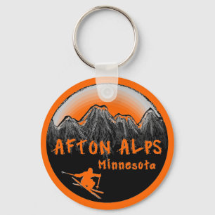 Afton Alps Minnesota skier Key Ring