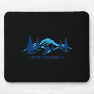 Afton minnesota ski resort skiing skier  mouse mat