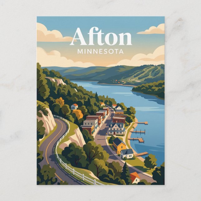Afton USA Postcard (Front)