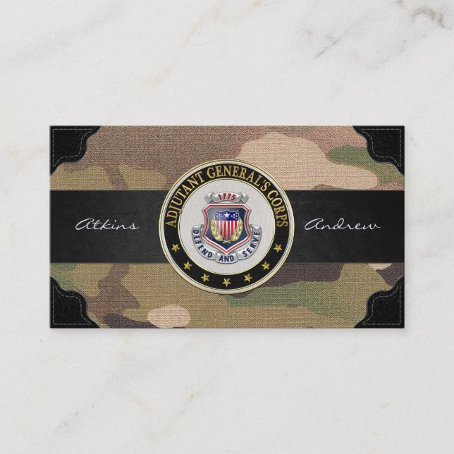 AG Corps Regimental Insignia [3D] Business Card (Front)