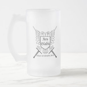 AG Crest Frosted Glass Stein