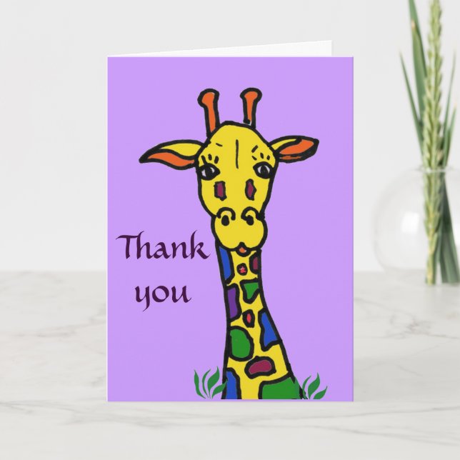 AG- Giraffe Thank You Card (Front)