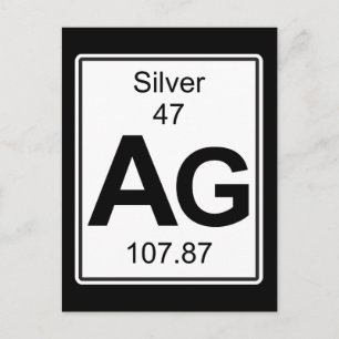 Ag - Silver Postcard