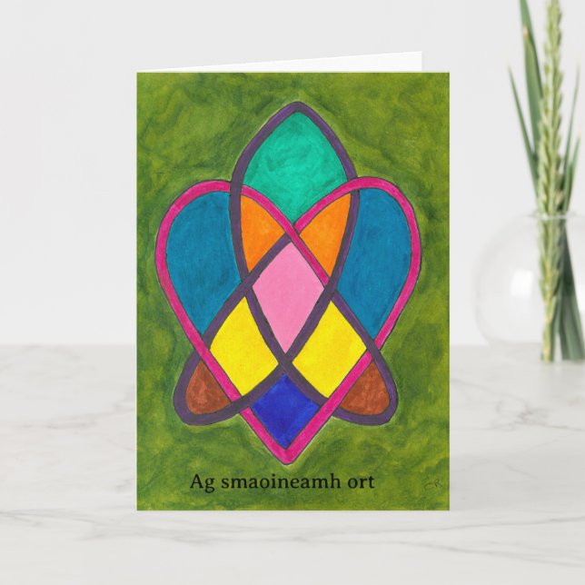 Ag smaoineamh ort thinking of you  holiday card (Front)