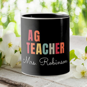 AG Teacher Agriculture Teacher Personalised Two-Tone Coffee Mug