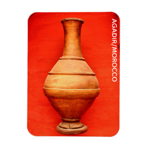 agadir morocco medina wood vase jar folk islamic b magnet