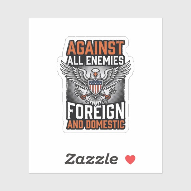 Against All Enemies Patriotic Eagle Shirt Design_1 (Sheet)