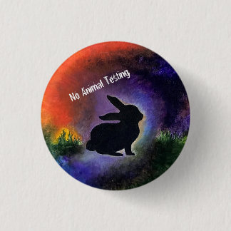 Against Animal Testing 3 Cm Round Badge