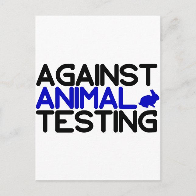 Against Animal Testing Postcard (Front)