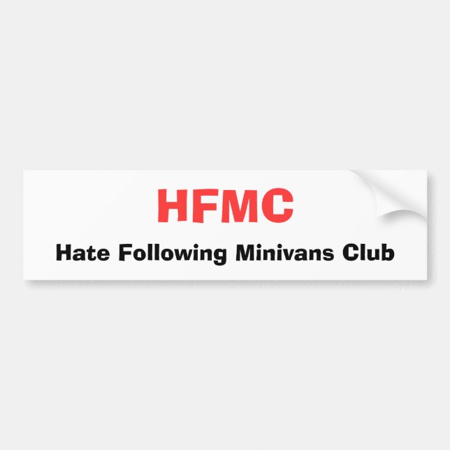 Against minivans bumper sticker (Front)