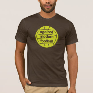 Against Modern Football (Brown/Lime) T-Shirt