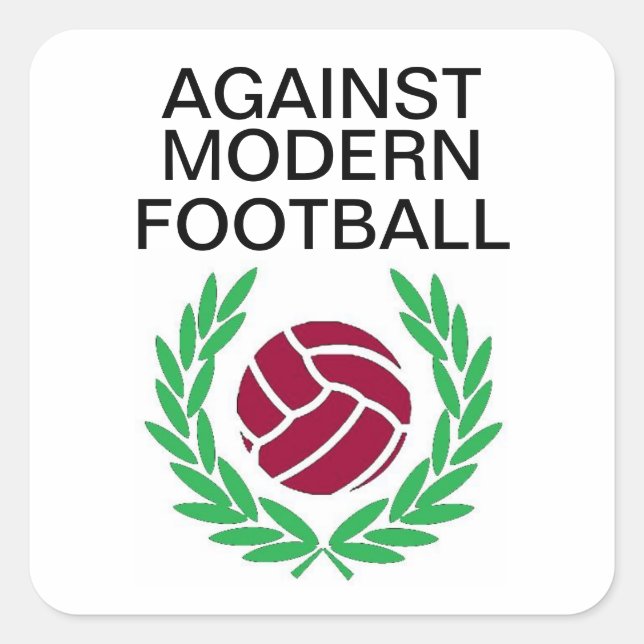 Against Modern Football Square Sticker (Front)