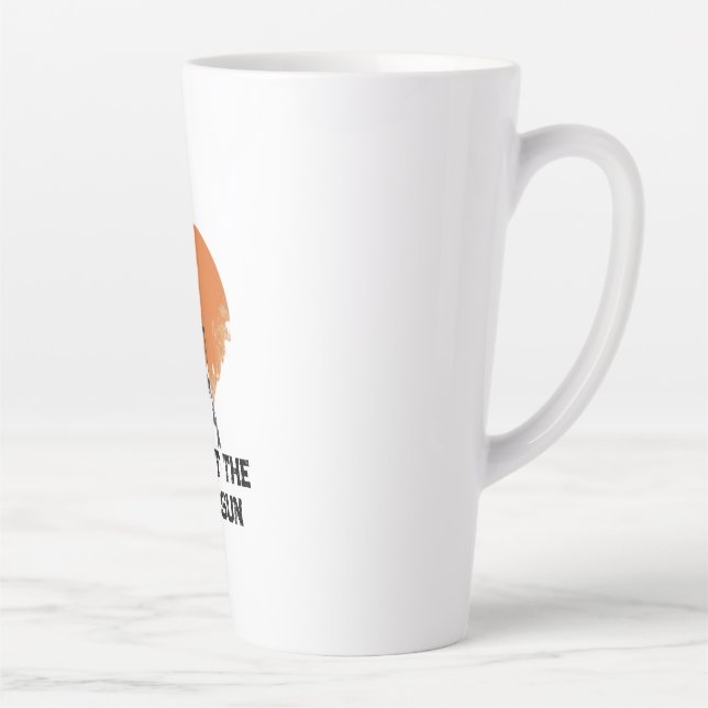 Against the Dying Sun, Sanding with the Sun Peak  Latte Mug (Right)