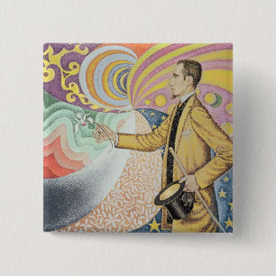 Against the Enamel of a Background Rhythmic 15 Cm Square Badge