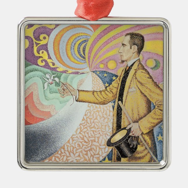 Against the Enamel of a Background Rhythmic Metal Tree Decoration (Front)