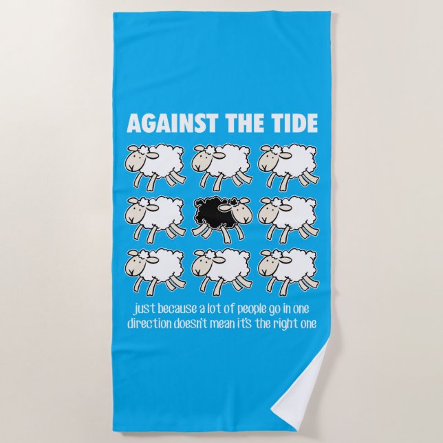 Against the Tide Beach Towel (Front)