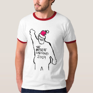  Against X Factor Christmas 2009 BATTLE SANTA T-Shirt