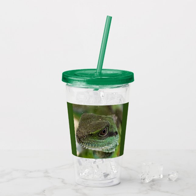 Agama, lizard acrylic tumbler (Back Ice)