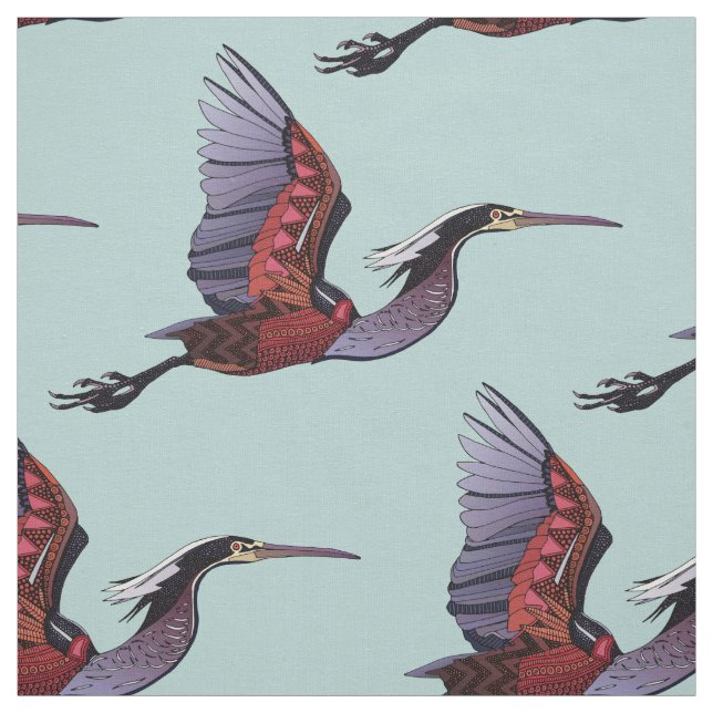 Agami heron celadon blue fabric (Swatch)