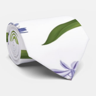 agapanthus African lily flowers seamless pattern Tie