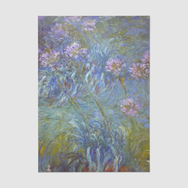 Agapanthus by Claude Monet Tissue Paper (Front)