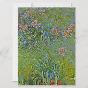 Agapanthus Flowers (by Claude Monet) Card