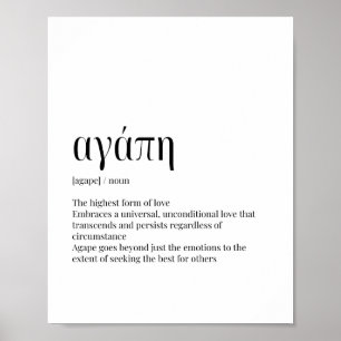 Agape greek definition for love  poster