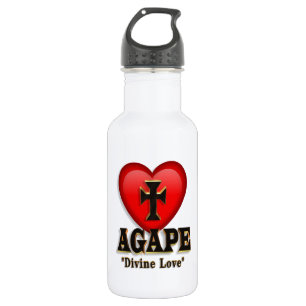 Agape heart symbol for God's divine love 532 Ml Water Bottle