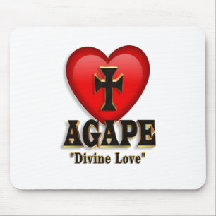 Agape heart symbol for God's divine love Mouse Mat