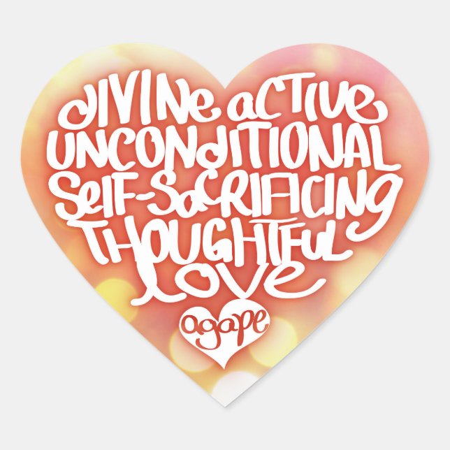 Agape Love Heart Sticker (Front)