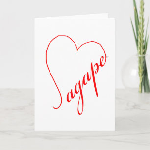 Agape (red) Note Car Card