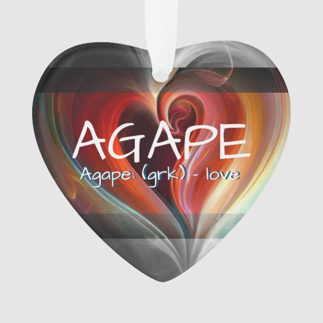 Agape - The Heart of Love Ornament (Front)