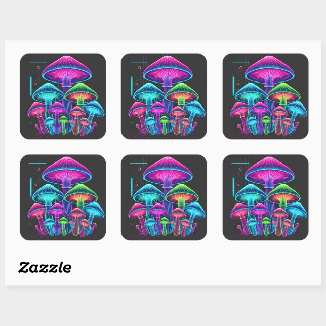 Agaric Algorithms Square Sticker (Sheet)