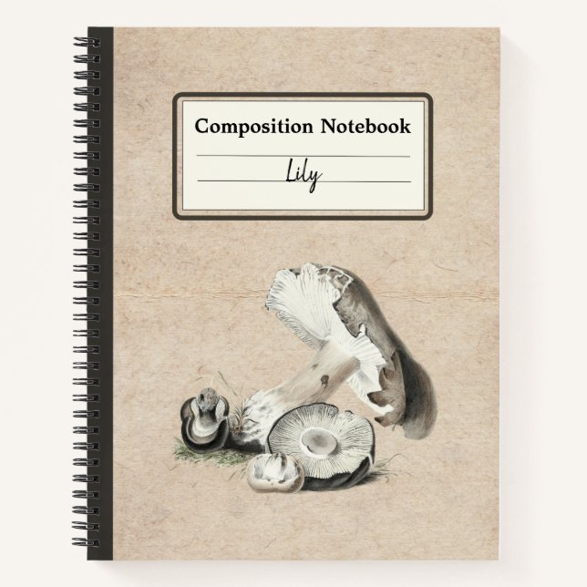 Agaricus Augustus Mushroom Personalised Comp Notebook (Front)