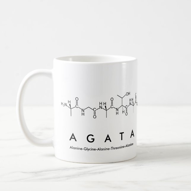 Agata peptide name mug (Left)