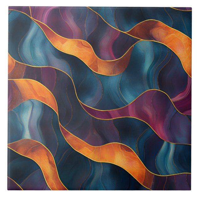 Agate Art Ceramic Tile (Front)
