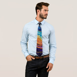 Agate Art Neck Tie